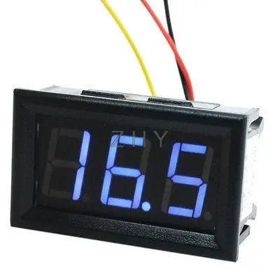 

Blue LED Display 3-Wired Connecting Panel Guage Voltmeter DC 0-300V