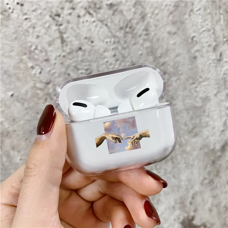 Модный Забавный чехол для Apple Airpods Pro, прозрачный жесткий чехол для Air pods Pro, защитный чехол для гарнитуры - Цвет: Style 4