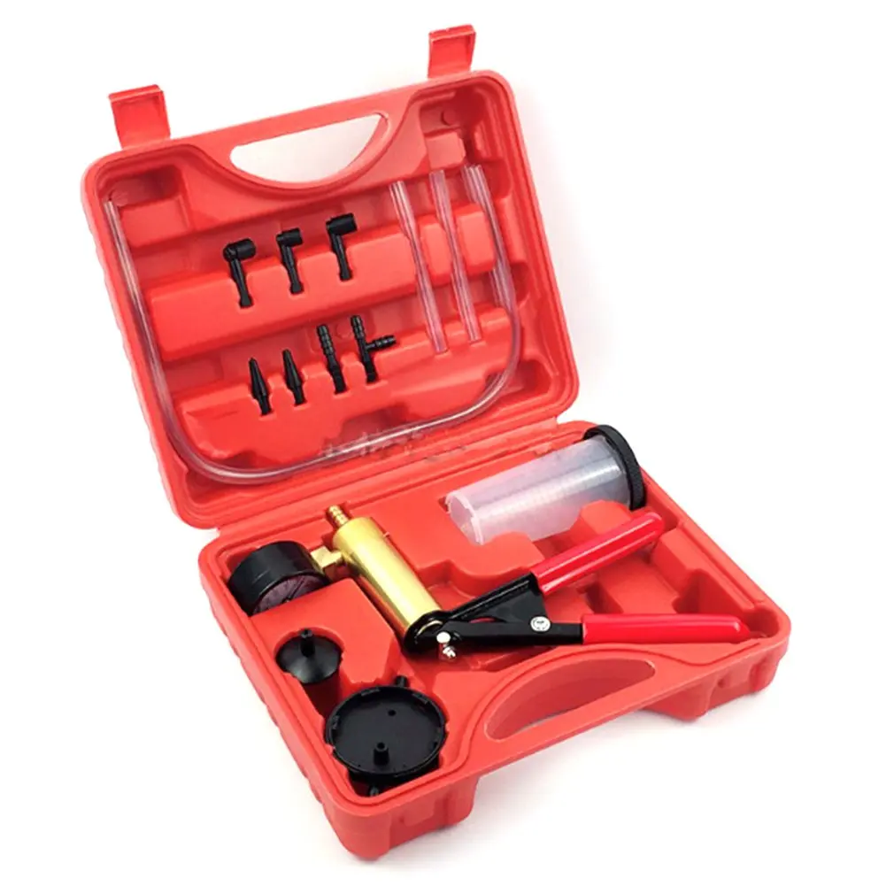 

Professional Hand Held Vacuum Pump Kit Car Auto Pressure Tester Brake Bleeder Tester Set Portable Durable Repair Set