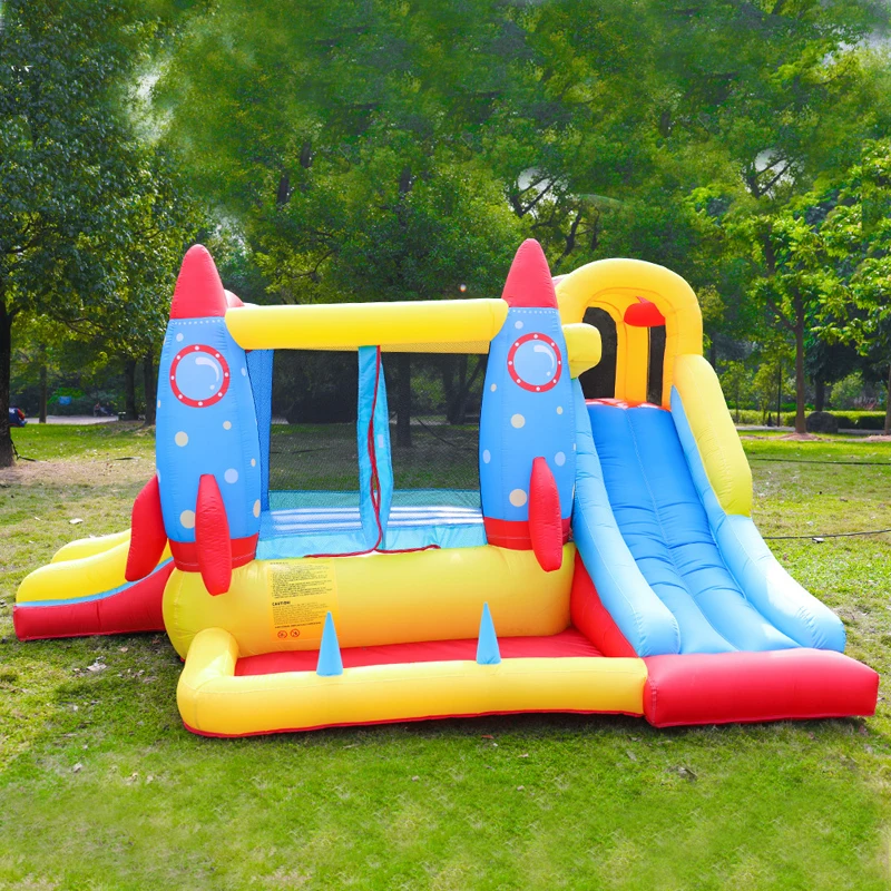 Rocket Inflatable Slide Bounce Castle Jumping House with 450W Air Blower US 