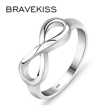 BRAVEKISS многоразмерные посеребренные кольца романтическое Кольцо Бесконечность любовь модное ювелирное изделие для женщин подарок на день Святого Валентина PR0211