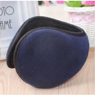 Hot Sale Earmuff Apparel Accessories Unisex Earmuff Winter Ear Muff Wrap Band Ear Warmer Earlap Gift Black/Coffee/Gray/Navy Blue - Цвет: Navy Blue