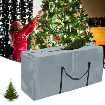 

New Waterproof Furniture Cushion Storage Bag Outdoor Garden Zipper Dustproof Protective Cover 2020 Christmas Tree Storage Bag