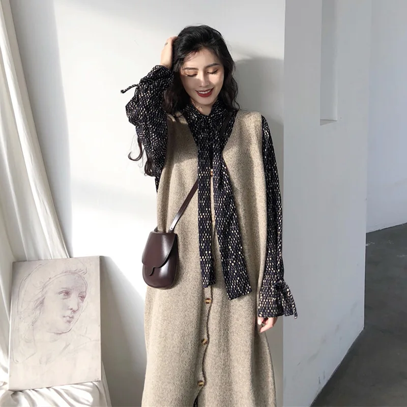 2019 New Style Korean-style Mid-length Waistcoat + Late Evening Breeze Chiffon Dress-Style Two-Piece Set Mirror WOMEN'S Dress
2019 New Style Korean-style Mid-length Waistcoat + Late Evening Breeze Chiffon Dress-Style Two-Piece Set Mirror WOMEN'S Dress