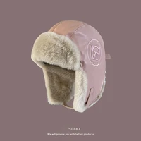 Men's Winter Thermal Warm Bomber Hats Aviator Trapper Caps Russian Ushanka Hats With Ear Flap Soviet Snow Hat 5