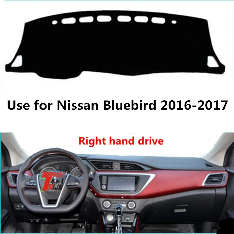 Taijs чехол для приборной панели автомобиля с левым приводом для Nissan Bluebird- полиэфирное волокно креативный коврик для приборной панели автомобиля bluebird