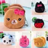 1pc Mini Coin Purse Plush Cartoon Panda Dog Animal Women Girls Coin Purse Zipper Coin Wallet USB Cable earphone Bag Key Wallets 1