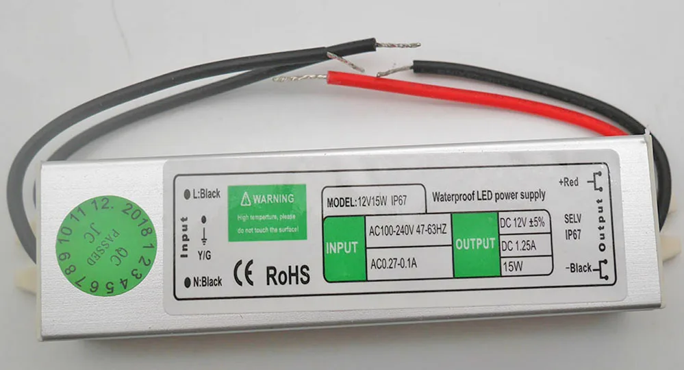 DC12V 24В 10 Вт/15 Вт/20 Вт/30 Вт/36/45 W/50 W/150 W Светодиодный Питание адаптер Водонепроницаемый IP67 Светодиодный драйвер Трансформатор для светодиодные ленты светильник