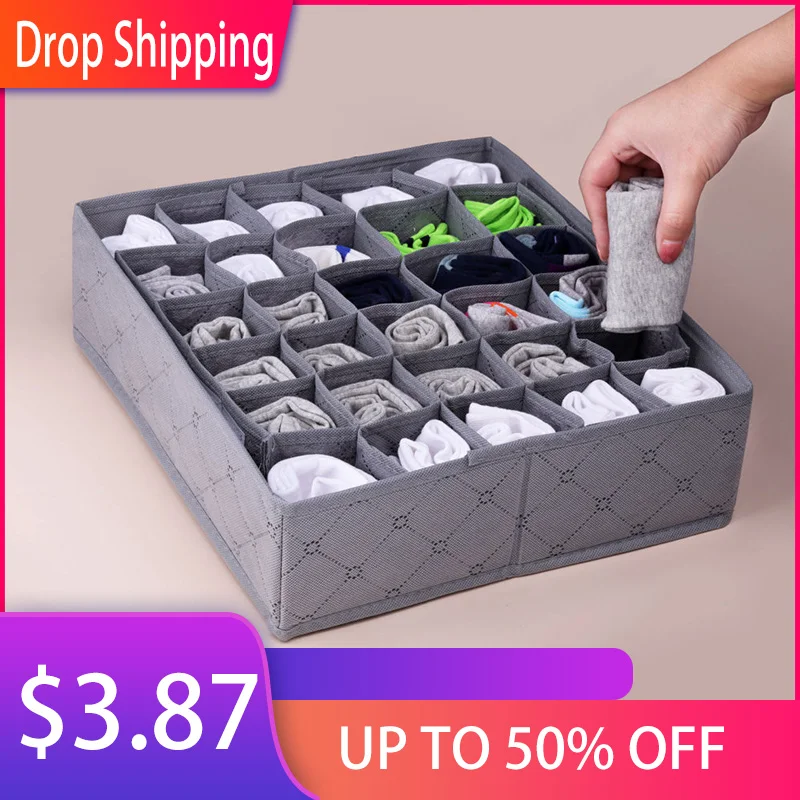 Складной ящик для хранения одежды нижнего белья 30 отделений | Дом и сад