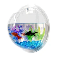 Acrylic Fish Bowl Wall Hanging Aquarium Tank Aquatic 2