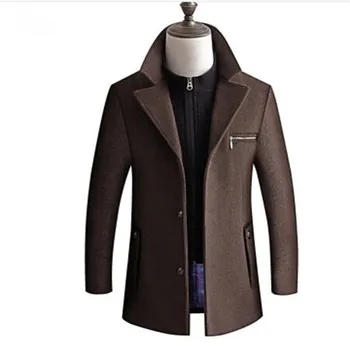 

2018 new arrival winter high quality wool thicked trench coat men,men's wool jackets ,plus-size M-4XL,8863