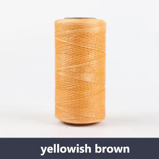 Yellowish Brown 0,8 мм, 260 метров/рулон, обтекаемый вощеный хлопковый шнур, нить для изготовления ювелирных изделий, бисер, Проволочная веревка для браслета/ожерелья, фурнитура - Цвет: Yellowish Brown