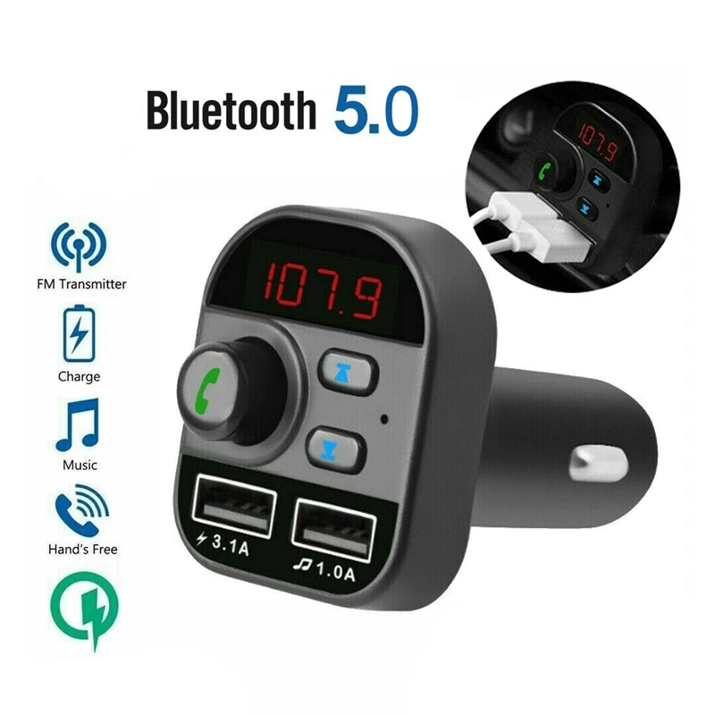 Автомобильный Bluetooth беспроводной адаптер fm-передатчик MP3 радио Музыкальный плеер