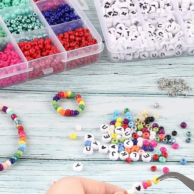 2 Boxes Golden Beads Set with Clay Beads Kit DIY Pearl Beads Acrylic  Alphabet CCB Beads For Girls Jewelry Making Supplies - AliExpress