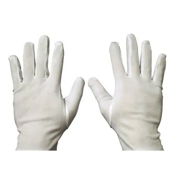 

1 Pair Chemistry Lab Sanitary Gloves Medium Thick White Cotton Polyester Gloves Multipurpose Handling Cleaning Tools