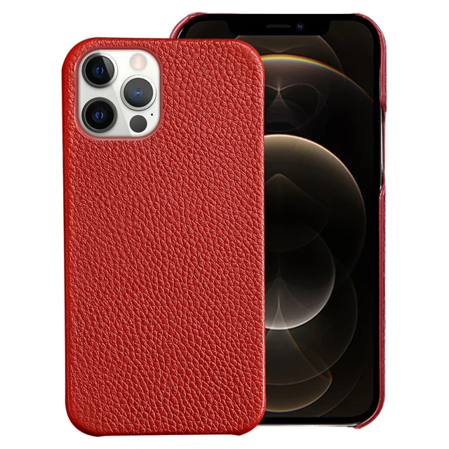 LANGSIDI Cowhide Genuine Leather Phone case for iphone 13 Pro Max 12 13 mini 12 pro max 11 X XS MAX 8 7plus SE Luxury back cover Red