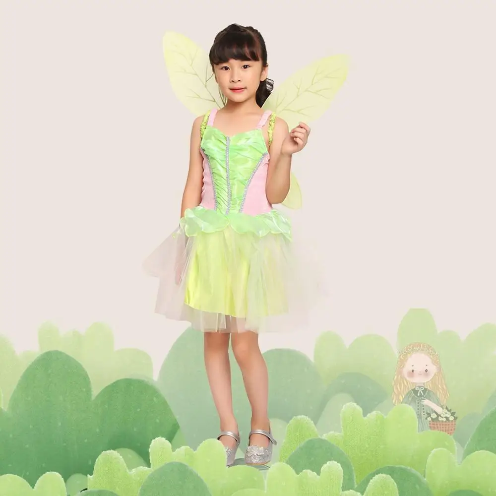 

Cute Rainbow Butterfly Fairy Halloween Children's Princess Dress Stage Costume Cosplay Angel Costume