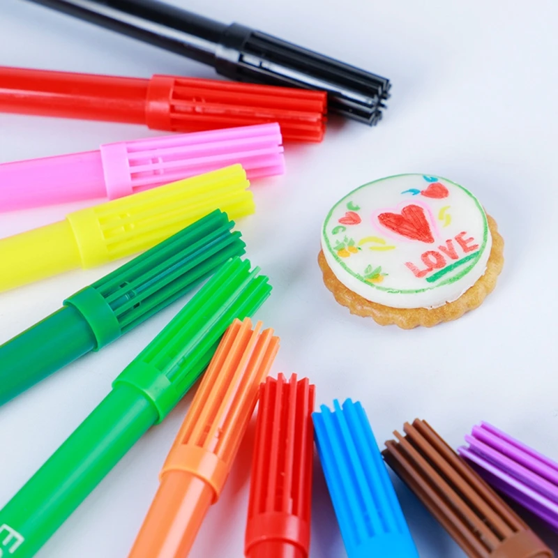 Edible Markers Food Coloring Pens 12 Colors,Upgrade Double Sided