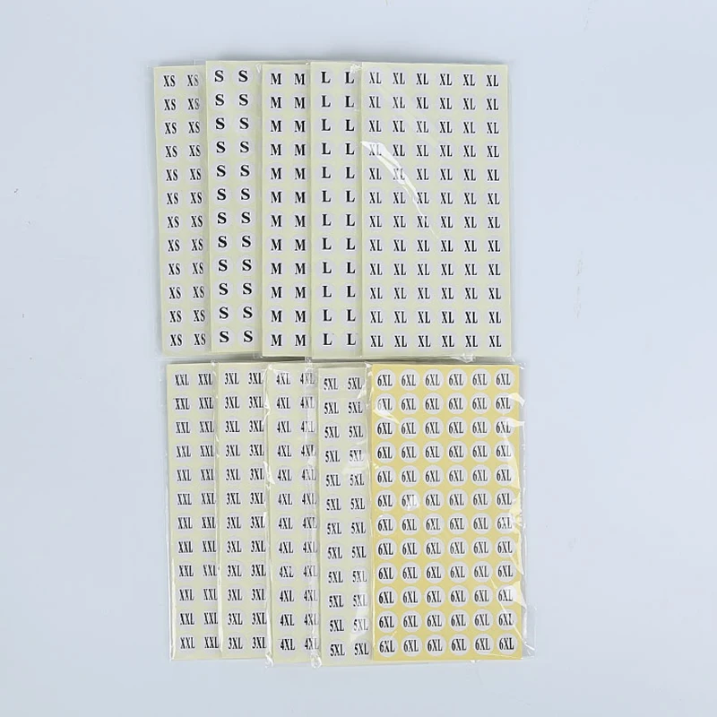 Clothing labels 1.3Cm size paper sticker adhesive printed tag for clothes