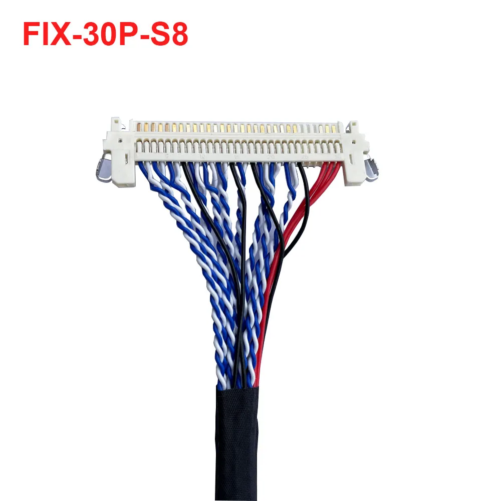 FIX-30P-S8 lvds cable 30pin 2ch 8-bit connector 25cm 40cm for 17" 19" 21.5" 26" screen | Компьютеры и офис