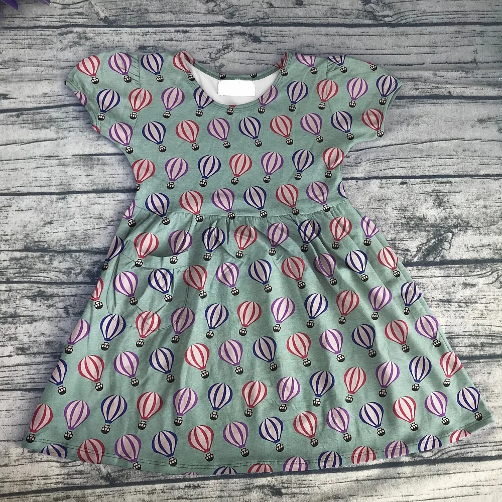 Новое поступление; сезон весна-лето; детская одежда с принтом русалки для маленьких девочек детская одежда до колена из 100 хлопка с оборками и пышными рукавами