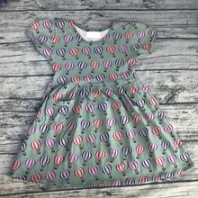 Новое поступление; сезон весна-лето; детская одежда с принтом русалки для маленьких девочек детская одежда до колена из 100 хлопка с оборками и пышными рукавами