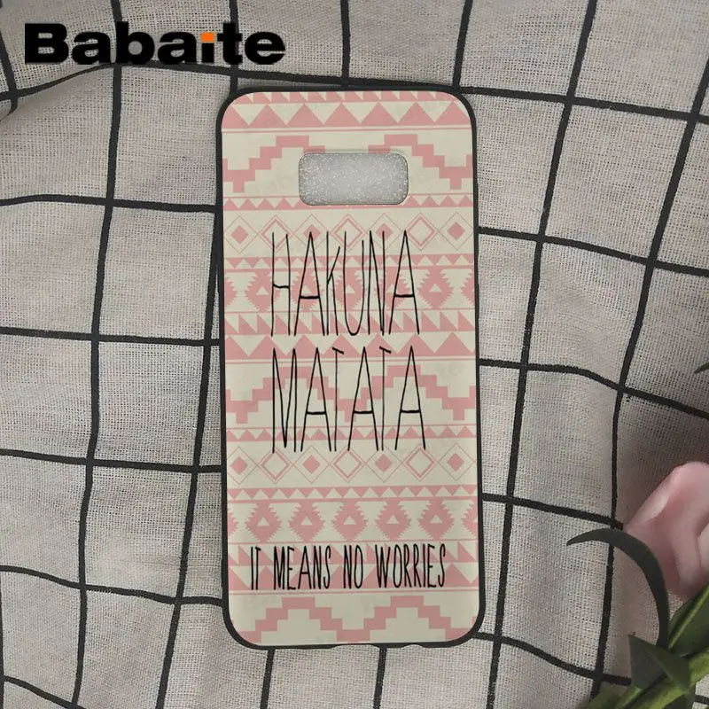 Babaite keep clam hakuna matata The Lion King Coque Shell чехол для телефона samsung Galaxy s10 s10plus s6 s9 s8plus s7 s6edge чехлы - Цвет: A16