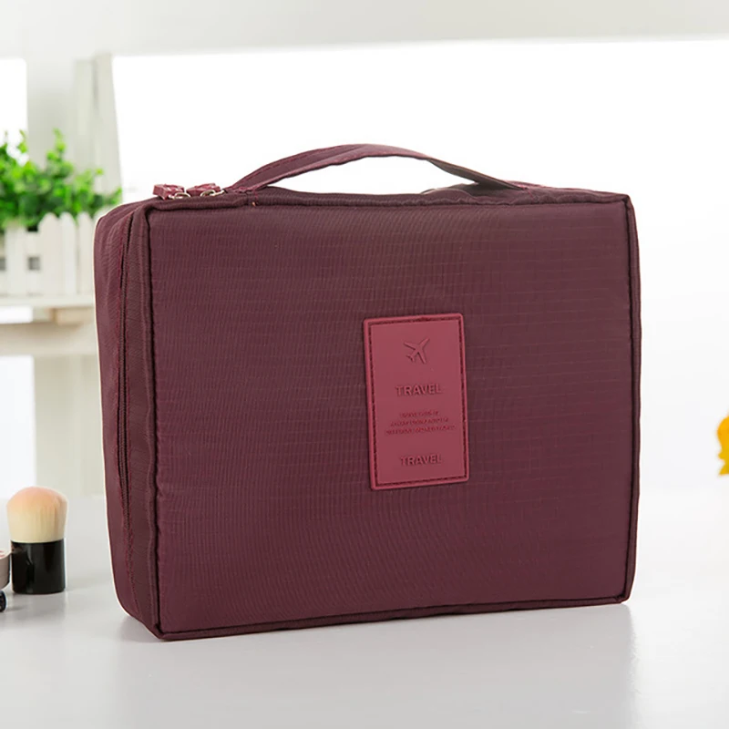 Портативная дорожная сумка для хранения, женская сумка-Органайзер для багажа, косметички для макияжа, водонепроницаемая ткань Оксфорд, сумка для макияжа на молнии для путешествий - Цвет: 17