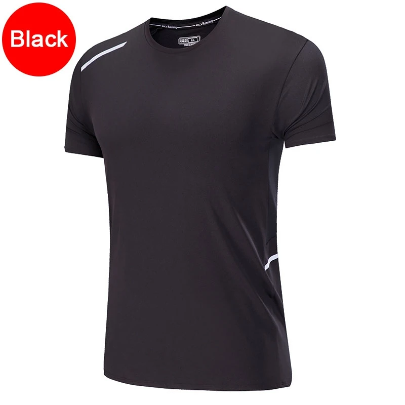 training shirt red Для мужчин тренировки футболки быстросохнущая короткий рукав для тренировок на улице, Спортивная футболка Обувь с дышащей сеткой для бега Бодибилдинг футболка человек - Цвет: training shirt red