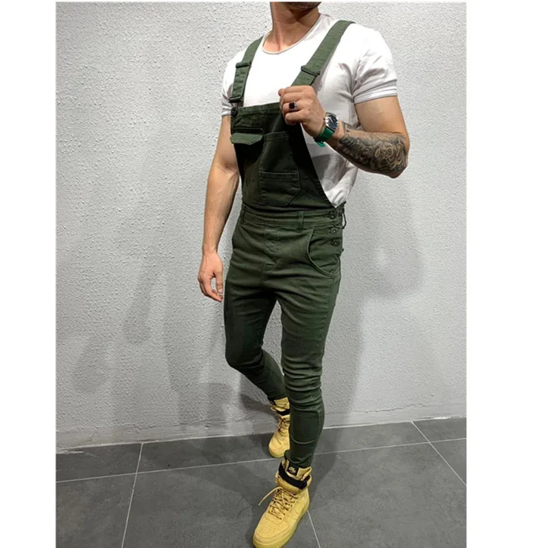Высокое качество мужские рваные джинсы комбинезоны Hi Street Distressed Denim bib Комбинезоны для мужчин брюки на подтяжках джинсовые штаны S-3XL