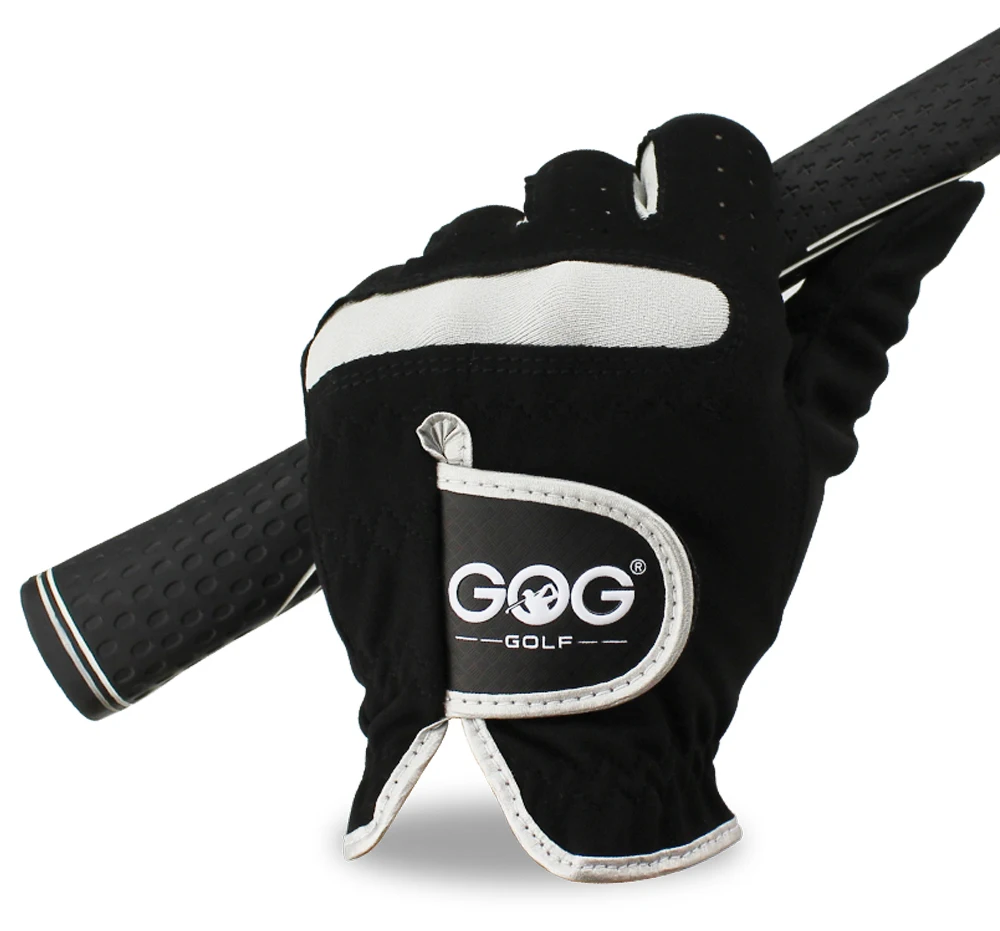 Мужские перчатки для гольфа бренд GOG Golf микро мягкое волокно Левая Правая рука перчатки для гольфа Цвет Черный Прямая поставка