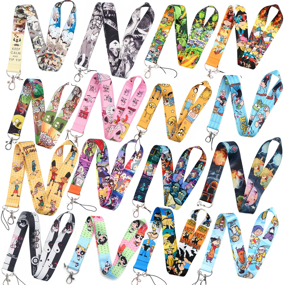 LT1117 Cartoon Anime Student Lanyard for Keys Neck Strap lanyard Card ID Badge Holder Key Chain Keyrings Accessories | Украшения и