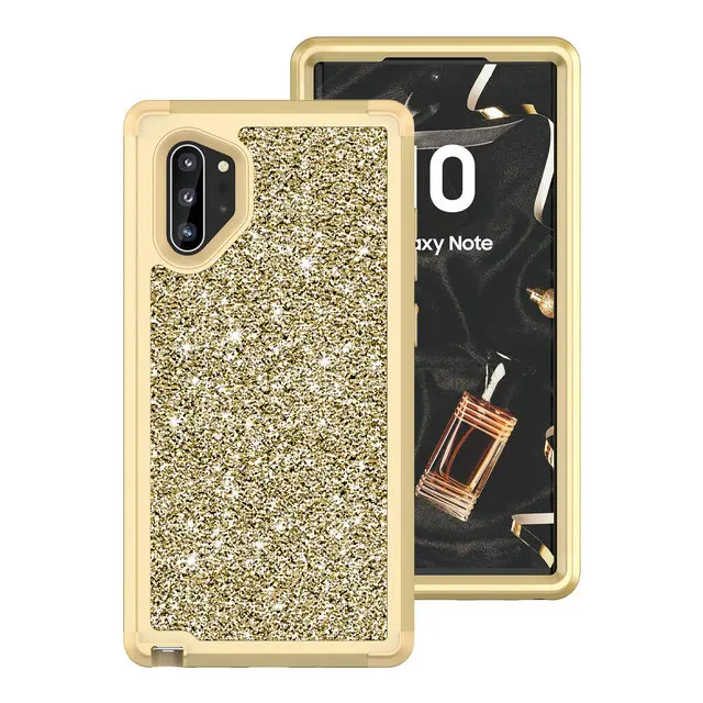 Ослепительный, сверкающий Etui для samsung Galaxy Note 10 Чехол samsung Note10 Plus чехол 3 в 1 шт для Coque samsung Note 10 чехол Note10+ 5G