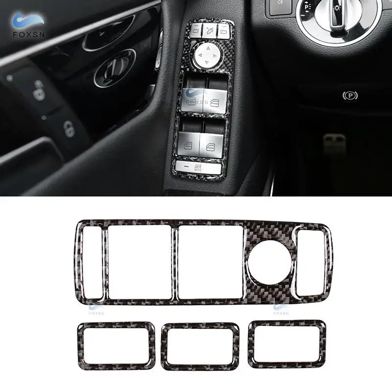 

Кнопка переключателя стеклоподъемника из углеродного волокна для Mercedes Benz W204 A B C E CLA GL GLA GLE ML