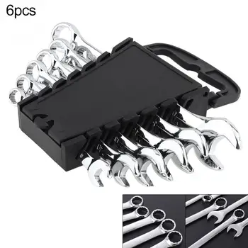 

6pcs/set 8mm-17mm Combination Wrench Set Dual-use Mirror Wrench Spanner for Home Installation Car Motorcycle Repair Tool
