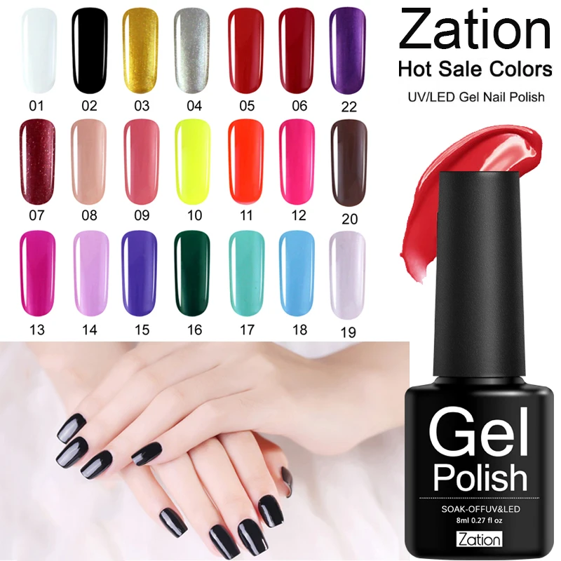 

Zation UV Nail Gel Polish Nude Colors Nail Art Design Hybrid Nails Color Polygel Long Lasting Manicure Beauty Nail Art Set