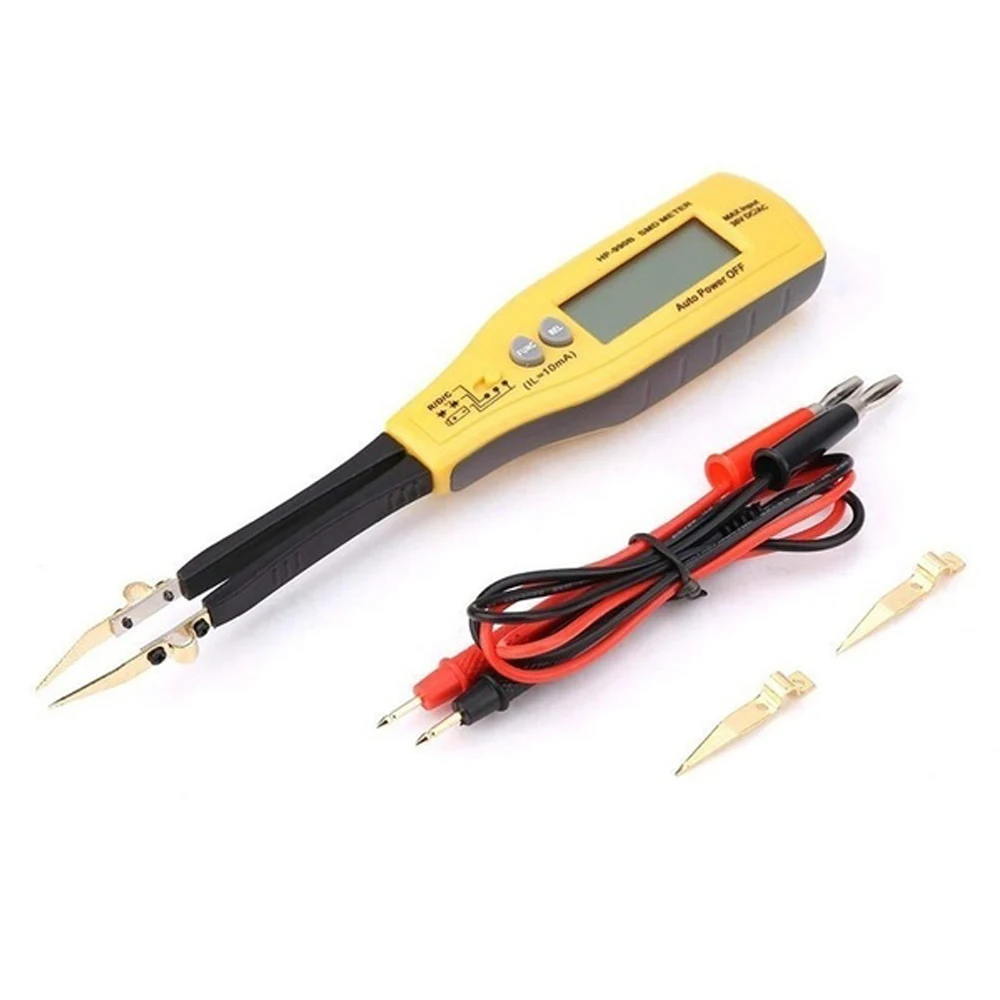 

HP-990C Digital Capacitance Meter SMD Tester for Diode Capacitance Resistance Tweezers Meter Battery Tester with Spare Test Pin