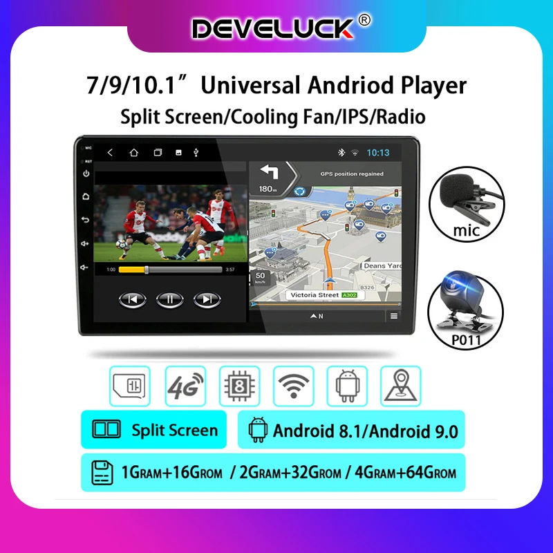 Android 9 0 2Din автомобильное радио 7/ 9/10 &quotавтомобильный стерео Мультимедийный Плеер