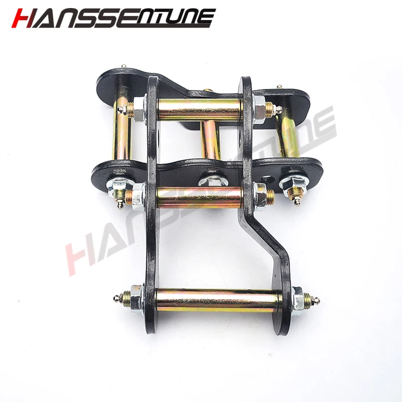 

HANSSENTUNE 4x4 Accessories 2" Lift Kits Double shackle Rear steel Greasable Shackles Kits for HILUX REVO 2.4L/2.8L 2015+