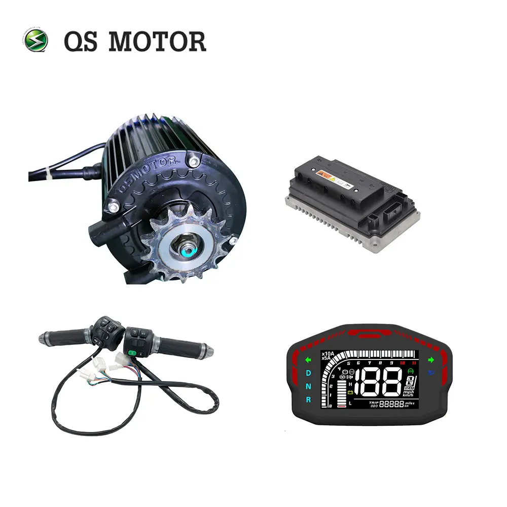 QS 1000W 90 72V 55KPH Середина привода двигателя наборы с EM50SP контроллер 428 цепи - Цвет: Chain version