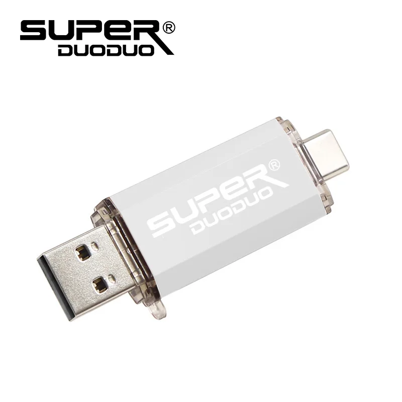 Цветной USB 2,0 type-C металлический usb флеш-накопитель 16 ГБ 32 ГБ 64 ГБ 128 ГБ ключ usb флешка флеш-накопитель USB 2,0 для телефона type C - Цвет: silver