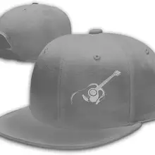 Смешной гитарист унисекс Snapback Плоский Билла бейсболка Регулируемая серая