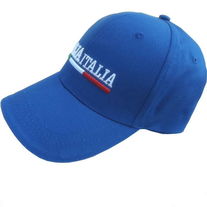 Italia логотип бейсболка высокое качество Чистый хлопок для мужчин и женская Солнцезащитная шляпа итальянский логотип вышитые бейсболки