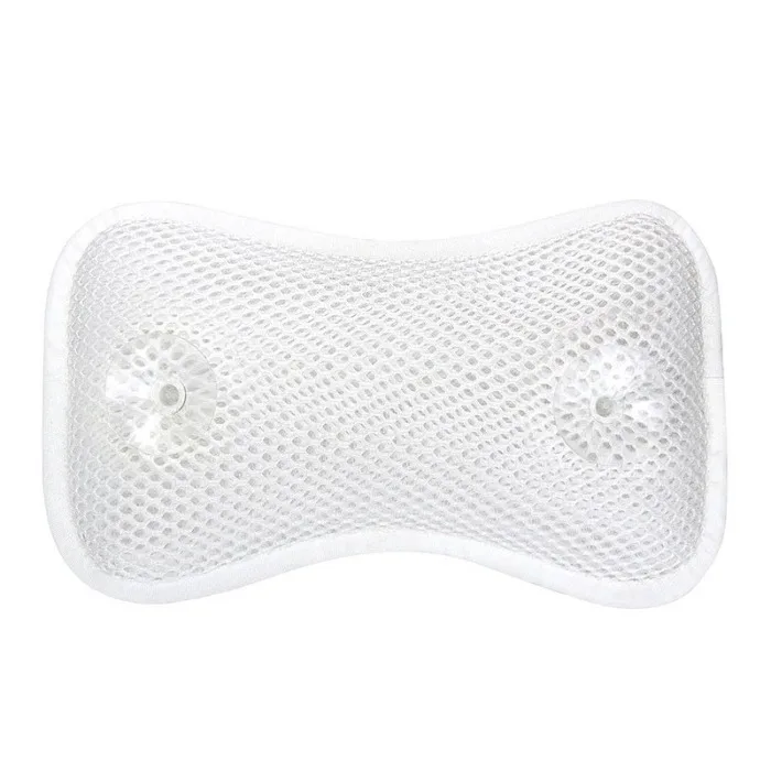 Newly Spa Bath Pillow With 2 Suction Cup Head Shoulder Neck Support Non-Slip Mesh Tub Pillows