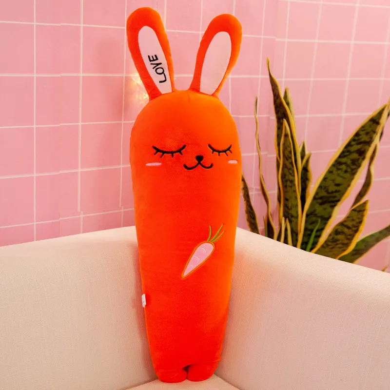 Red 50-110cm Creative Fruit Carrot Plush Long Pillow Soft Stuffed Carrot Toy Lovely Seat Cushion Sleeping Doll Home Decor Kids Gift - Цвет: Red