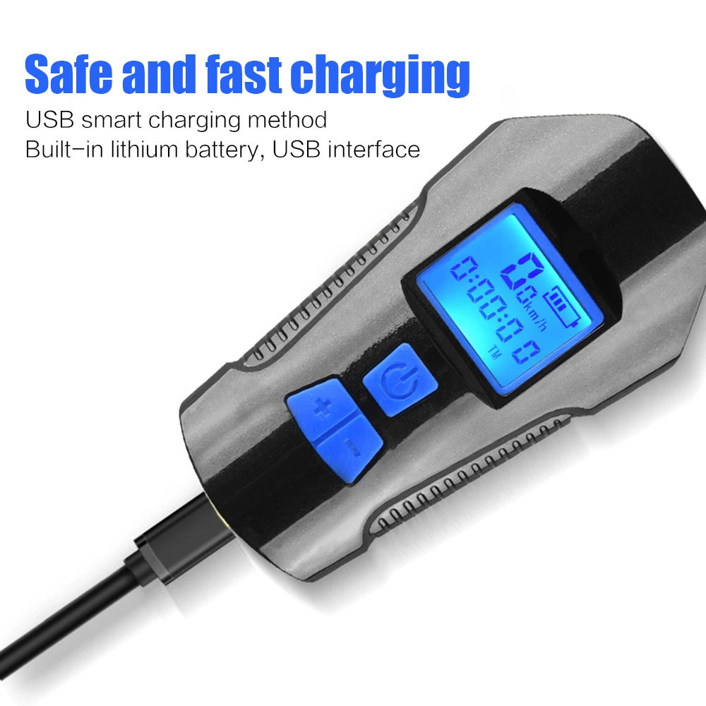 Велосипедный светильник USB Перезаряжаемые Таблица кодов светодиодный Мощность Дисплей для верховой езды флэш-светильник для верховой езды светильник прочный Портативный ABS Водонепроницаемый