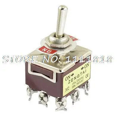 

Panel Mounted ON-ON 2 Way 3PDT Latching Toggle Switch 250VAC 15A / 380VAC 10A