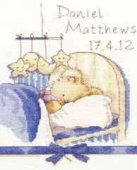 

A2503 [sleeping bear] simple children's precision print cross stitch cartoon set