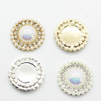 

ZMASEY New Fashion 5Pcs/Lot 25MM Exquisite and beautiful Buttons Wedding Decoration Rhinestones Button Accessories