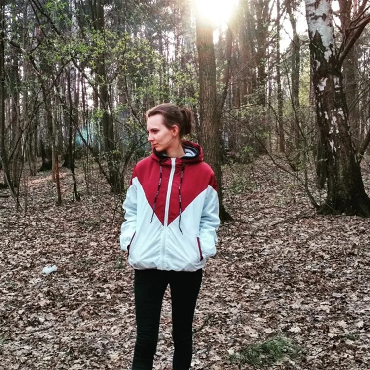 

2019 Autumn New Style Panel Long-Sleeve Hooded Jacket